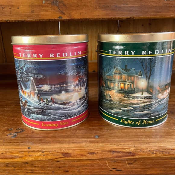 Terry Redlin Collectible Tins 2018 Lights of Home & 2012 Evening Star Lot of 2 - Picture 1 of 16